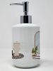 Chinese Chongqing Dog in Bathtub Ceramic Soap Dispenser Hand Soap Dispenser Pump Bottles for Bathroom Kitchen, Empty Refillable Liquid Soap Container