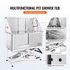 VEVOR 50" Pet Dog Bathing Station Electric Height Adjustment, Professional Stainless Steel Dog Grooming Tub w/ Soap Box, Faucet,Rich Accessory